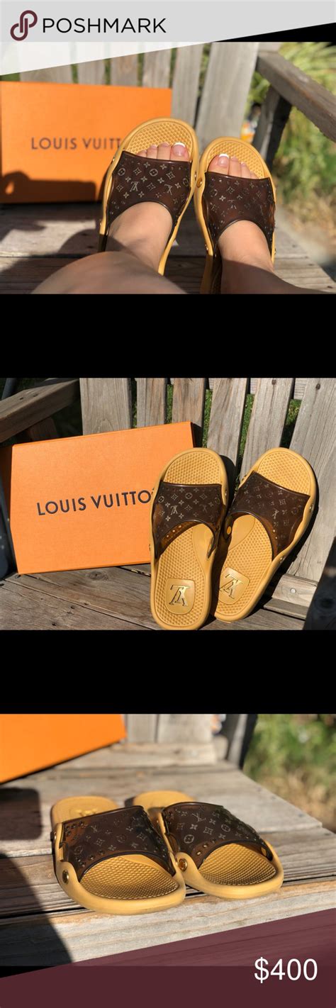 louis vuitton pool slides women's|louis vuitton jean slide.